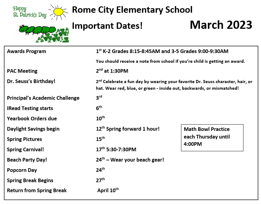 March Dates