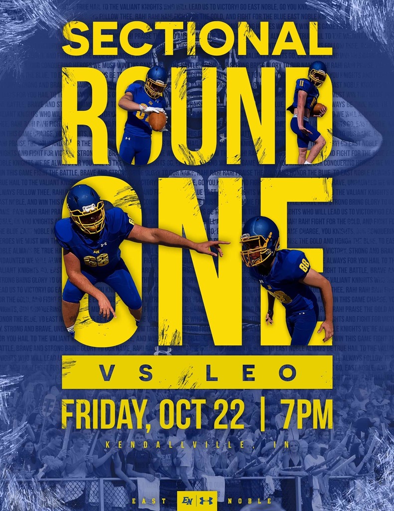 sectional round one football game poster