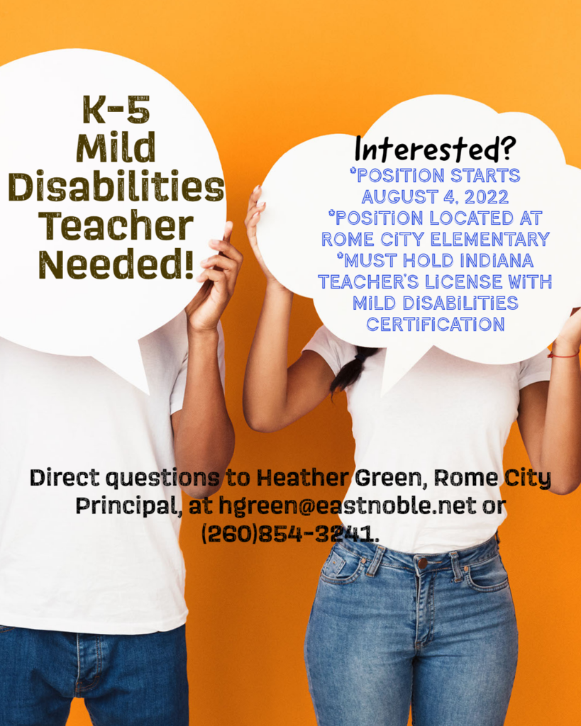 Mild Disabilities Teacher Needed