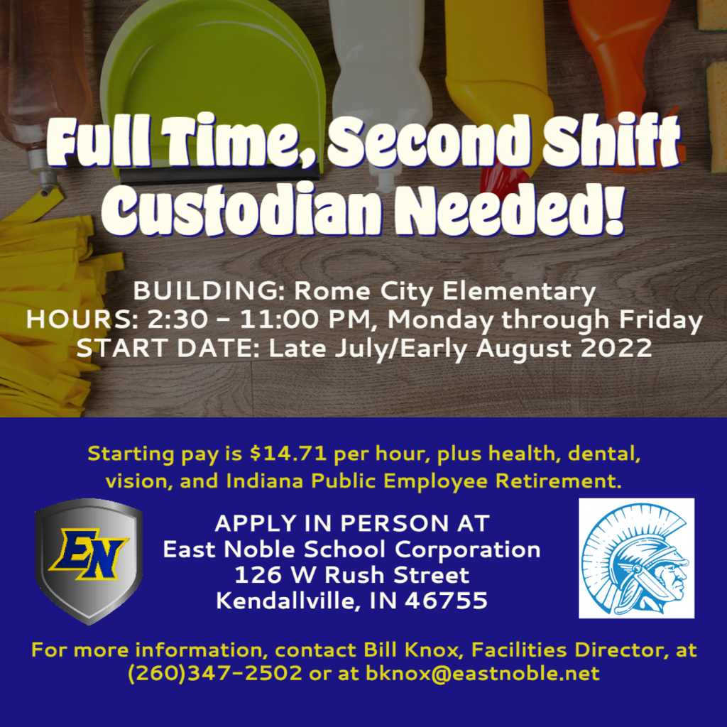 Full Time Custodian Needed