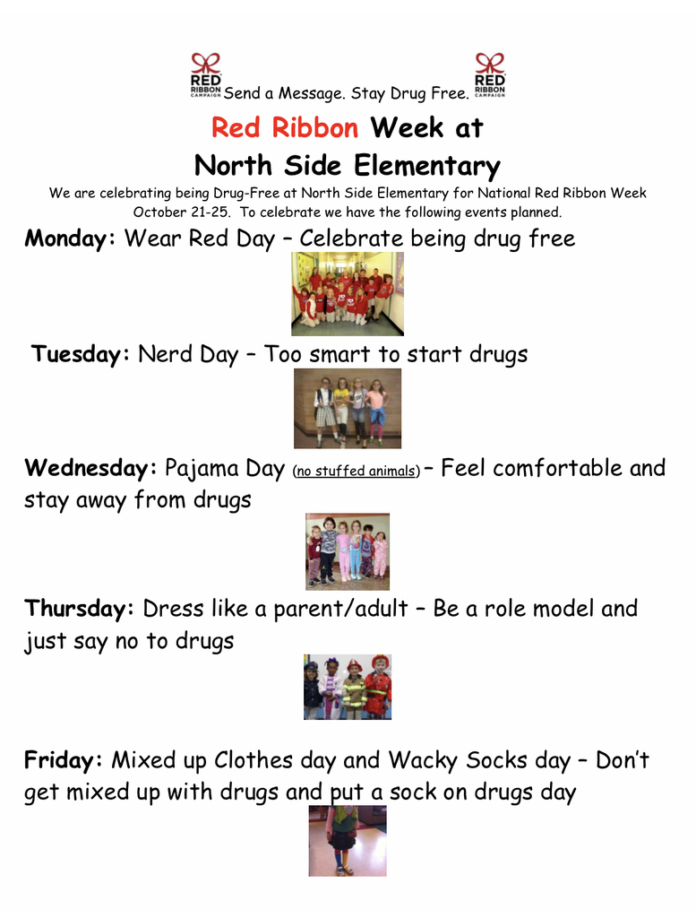 Red Ribbon Week is October 21-25th.